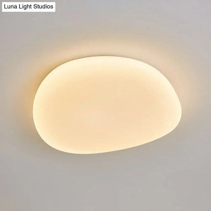 DecorBites™ DecorBites™ White Pebble Stone LED Bedroom Flushmount Acrylic Ceiling Light - Modern Design
