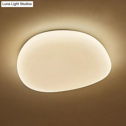 DecorBites™ DecorBites™ White Pebble Stone LED Bedroom Flushmount Acrylic Ceiling Light - Modern Design