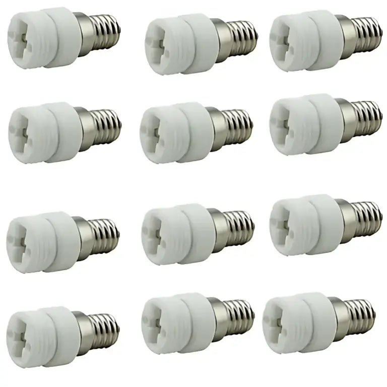 White plastic and metal e14 to g9 converter splitter bulb socket adapter for kitchen lighting applications