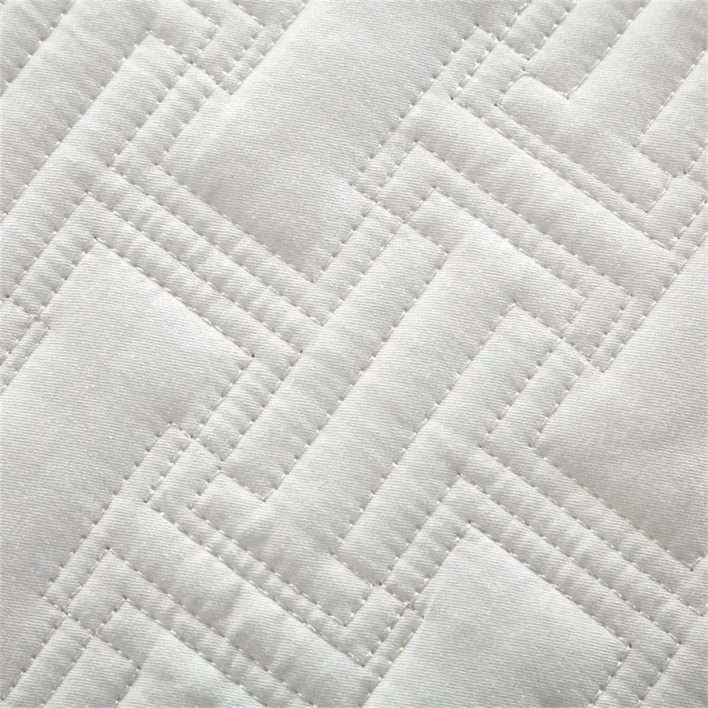 White quilted cotton coverlet bedspread set with herringbone stitch pattern for bedroom decorbites cotton coverlet decor