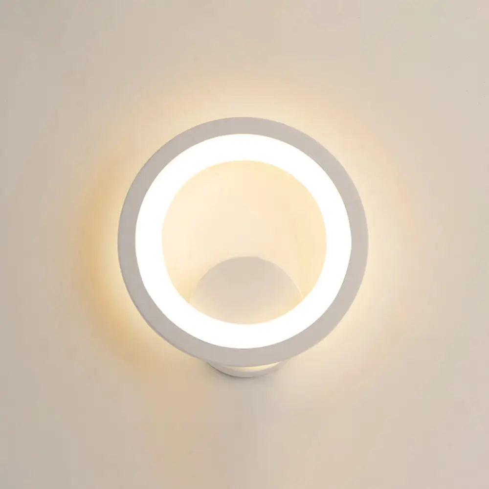 DecorBites™ DecorBites™ White Shaded LED Wall Light for Living Room - Simplicity meets Acrylic Wall Mount Lighting