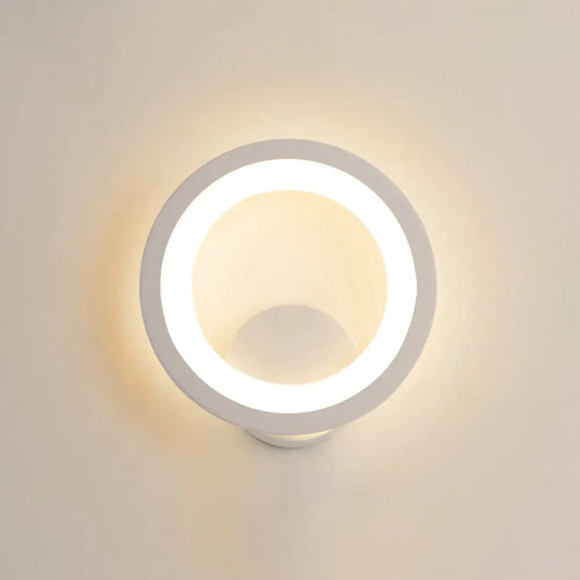 DecorBites™ DecorBites™ White Shaded LED Wall Light for Living Room - Simplicity meets Acrylic Wall Mount Lighting