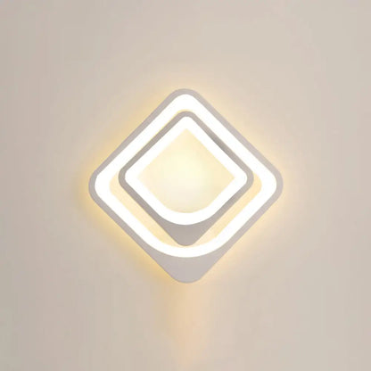 DecorBites™ DecorBites™ White Shaded LED Wall Light for Living Room - Simplicity meets Acrylic Wall Mount Lighting