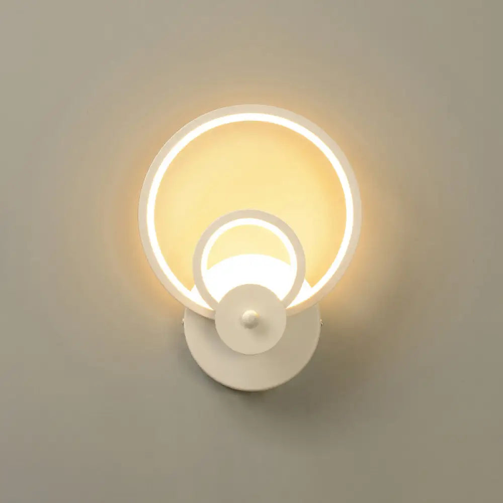 DecorBites™ DecorBites™ White Shaded LED Wall Light for Living Room - Simplicity meets Acrylic Wall Mount Lighting