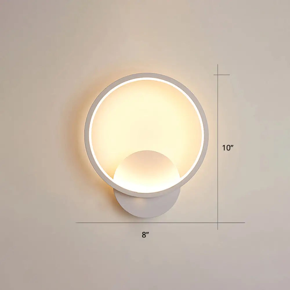 DecorBites™ DecorBites™ White Shaded LED Wall Light for Living Room - Simplicity meets Acrylic Wall Mount Lighting