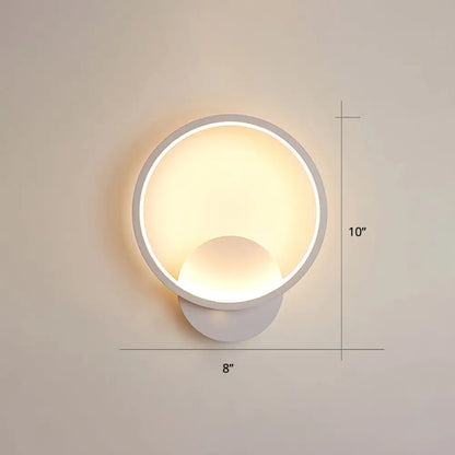 DecorBites™ DecorBites™ White Shaded LED Wall Light for Living Room - Simplicity meets Acrylic Wall Mount Lighting