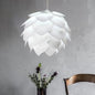 White Squama Pendant Light - Nordic Style, 1-Light Suspension for Dining Room