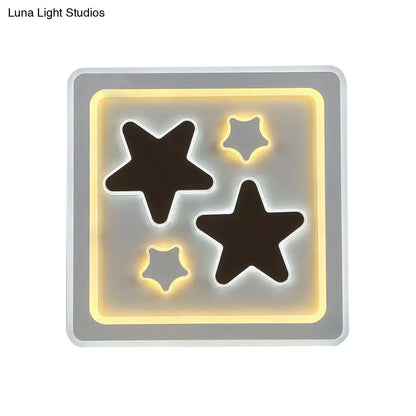 DecorBites™ DecorBites™ White Square Living Room Ceiling Lamp - Modern Acrylic Light Fixture