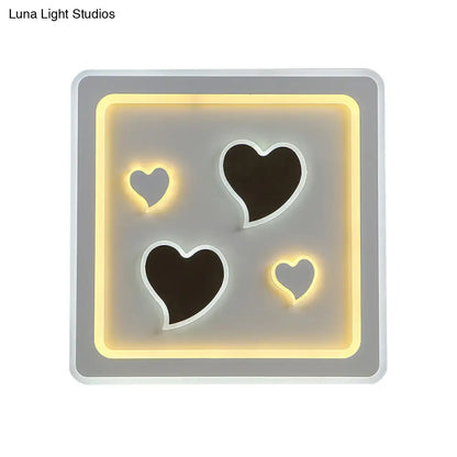 DecorBites™ DecorBites™ White Square Living Room Ceiling Lamp - Modern Acrylic Light Fixture