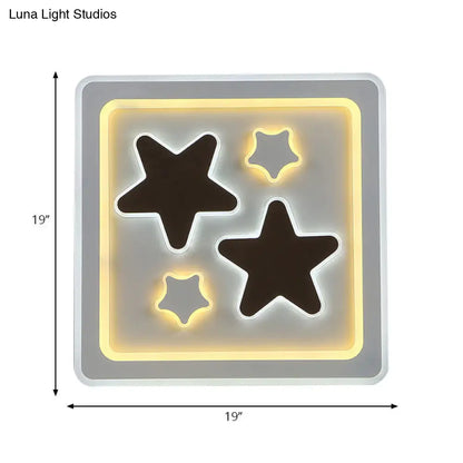 DecorBites™ DecorBites™ White Square Living Room Ceiling Lamp - Modern Acrylic Light Fixture