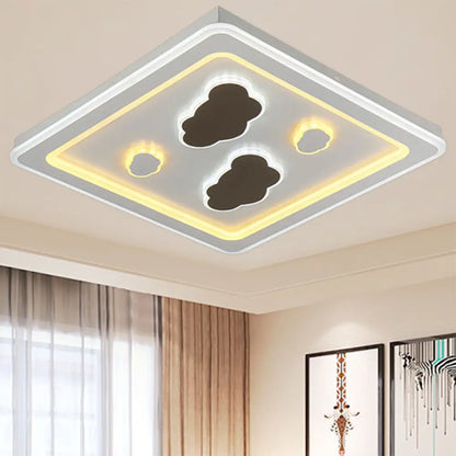 DecorBites™ DecorBites™ White Square Living Room Ceiling Lamp - Modern Acrylic Light Fixture