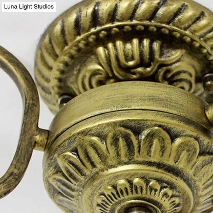 DecorBites™ DecorBites™ White Stained Glass Ceiling Light with Leaf/Flower/Diamond Pattern - 3-Light Semi Flushmount