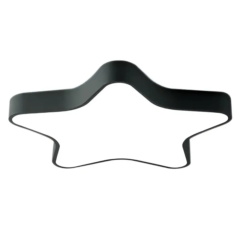 Black star-shaped ceiling lamp with sleek modern design for decorbites colorful star kids room lighting