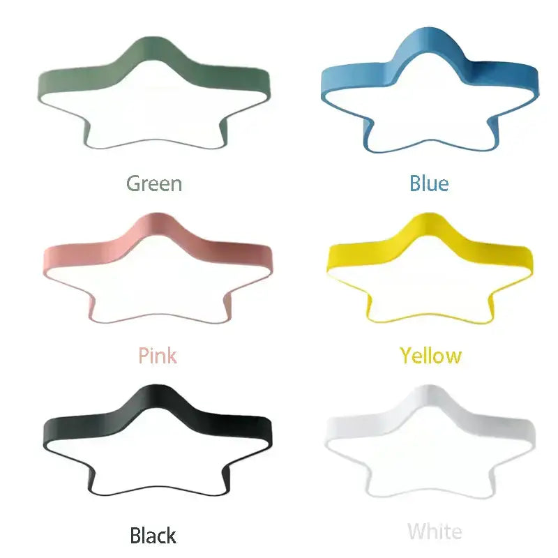 White star silicone cookie cutter in multiple colors for decorbites colorful star ceiling lamp kids room lighting decor