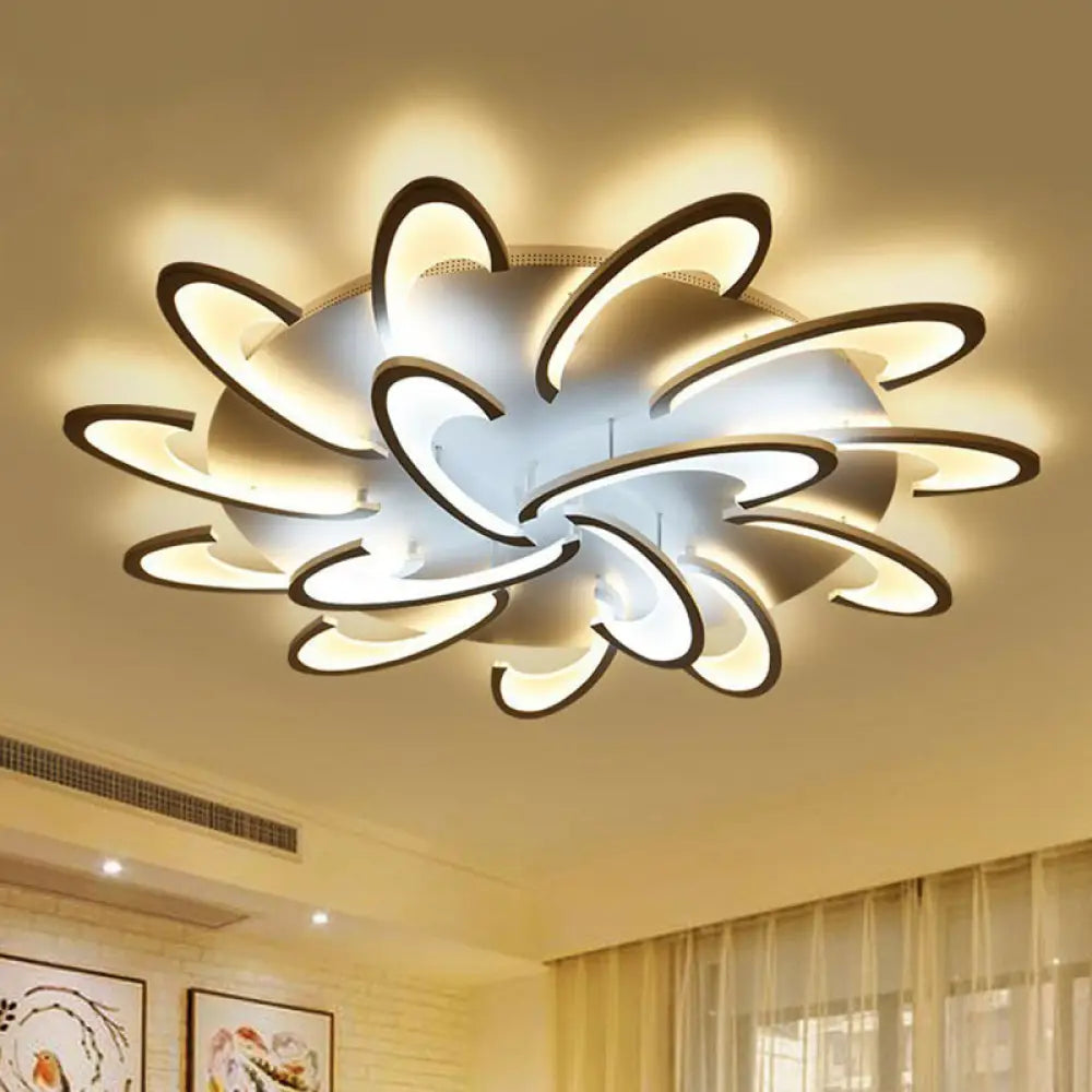 DecorBites™ DecorBites™ White Windmill LED Acrylic Flush Mount Ceiling Light for Living Room