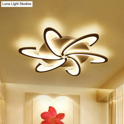 DecorBites™ DecorBites™ White Windmill LED Acrylic Flush Mount Ceiling Light for Living Room