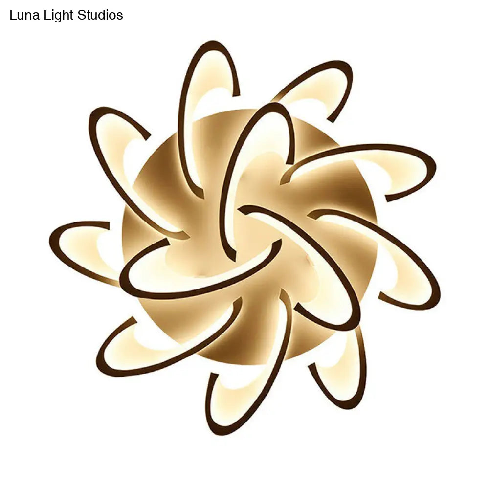 DecorBites™ DecorBites™ White Windmill LED Acrylic Flush Mount Ceiling Light for Living Room