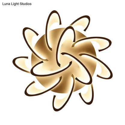 DecorBites™ DecorBites™ White Windmill LED Acrylic Flush Mount Ceiling Light for Living Room