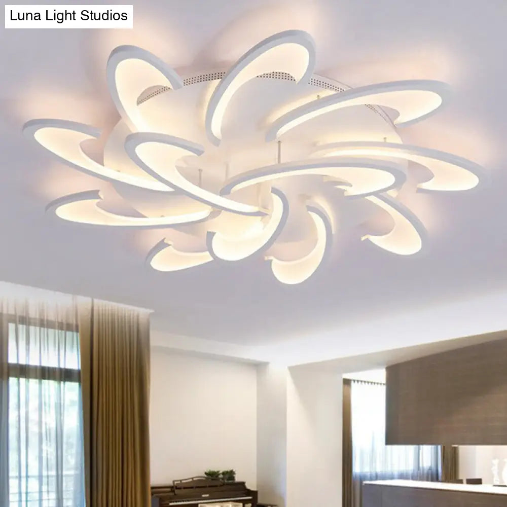 DecorBites™ DecorBites™ White Windmill LED Acrylic Flush Mount Ceiling Light for Living Room