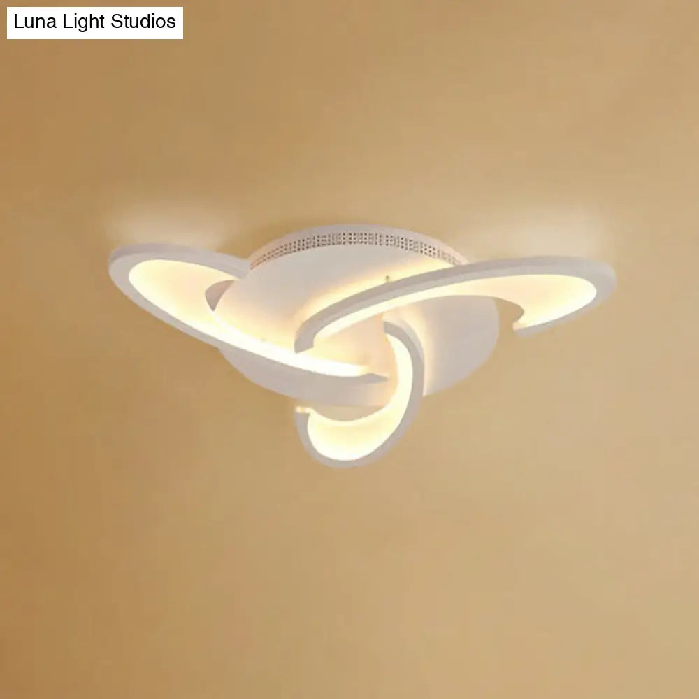 DecorBites™ DecorBites™ White Windmill LED Acrylic Flush Mount Ceiling Light for Living Room