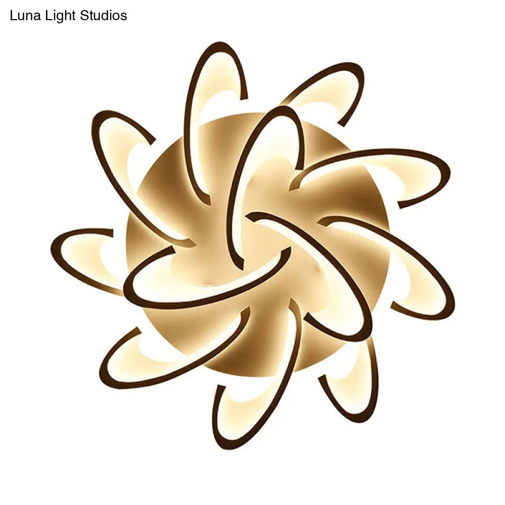 DecorBites™ DecorBites™ White Windmill LED Acrylic Flush Mount Ceiling Light for Living Room