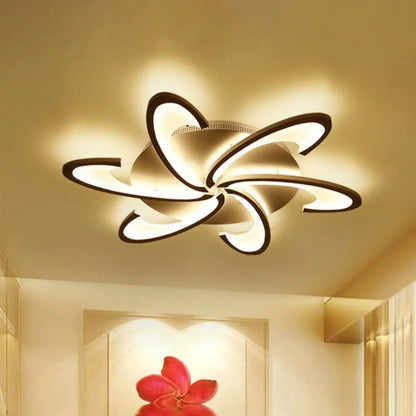 DecorBites™ DecorBites™ White Windmill LED Acrylic Flush Mount Ceiling Light for Living Room