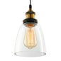 Wide Cone Pendant Light - Industrial Grey/Brown/Clear Glass Hang Lamp - 5.5"/7" - Bronze