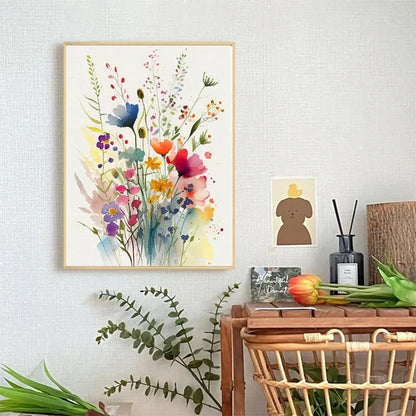 Wildflowers Watercolour Poster Set - Canvas Wall Art - Posters