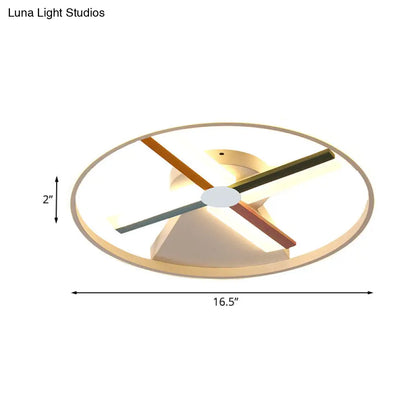 DecorBites™ DecorBites™ Windmill LED Ceiling Light for Modern Children's Bedroom, 16.5"/20.5" Wide