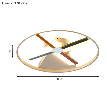 DecorBites™ DecorBites™ Windmill LED Ceiling Light for Modern Children's Bedroom, 16.5"/20.5" Wide