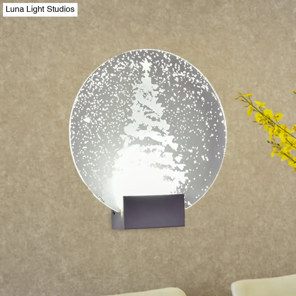 DecorBites™ DecorBites™ Winter Elk/Christmas Tree LED Mural Light Decor with Metal Shade - Hotel Sconce Lighting