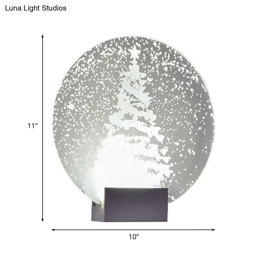 DecorBites™ DecorBites™ Winter Elk/Christmas Tree LED Mural Light Decor with Metal Shade - Hotel Sconce Lighting