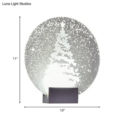 DecorBites™ DecorBites™ Winter Elk/Christmas Tree LED Mural Light Decor with Metal Shade - Hotel Sconce Lighting