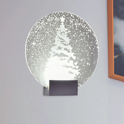 DecorBites™ DecorBites™ Winter Elk/Christmas Tree LED Mural Light Decor with Metal Shade - Hotel Sconce Lighting