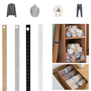 Wooden gray black and white buttoned elastic band clothes folding organizers with holes for storage bags and bedroom use