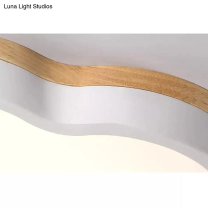 DecorBites™ DecorBites™ Wooden Ceiling Light with Floral Shade - Flush Mount for Kids Bedroom