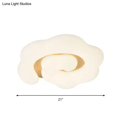 DecorBites™ DecorBites™ Wooden Cloud LED Ceiling Light for Children's Bedroom - Nordic Style Flush Mount Lighting