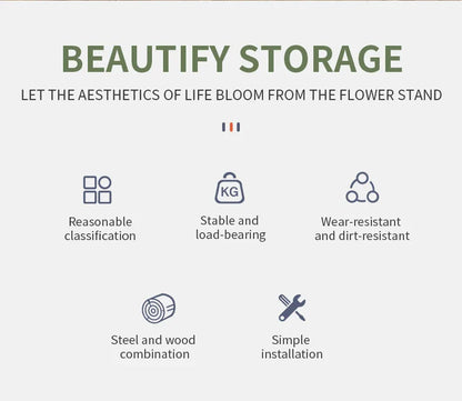 Wooden Flower Plant Stand Shelf - 4/5/6 Tier