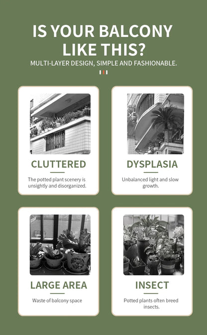 Wooden Flower Plant Stand Shelf - 4/5/6 Tier