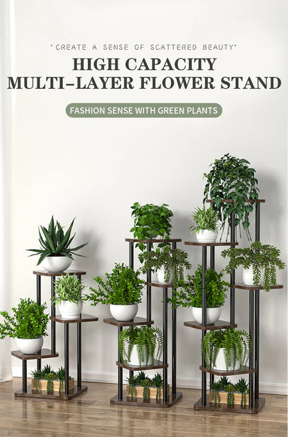 Wooden Flower Plant Stand Shelf - 4/5/6 Tier