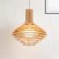 Wooden Jar Pendant Light - 1 Bulb Black/Beige Hanging Lamp Kit for Restaurants