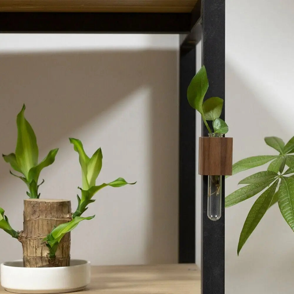 Wooden Magnetic Test Tube Vase for DIY Flower Arrangement