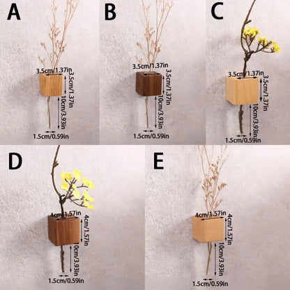 Wooden Magnetic Test Tube Vase for DIY Flower Arrangement - Vase