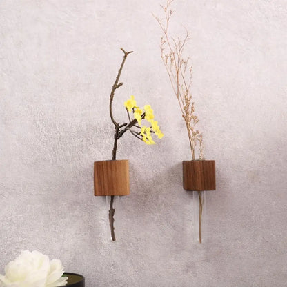 Wooden Magnetic Test Tube Vase for DIY Flower Arrangement - Vase