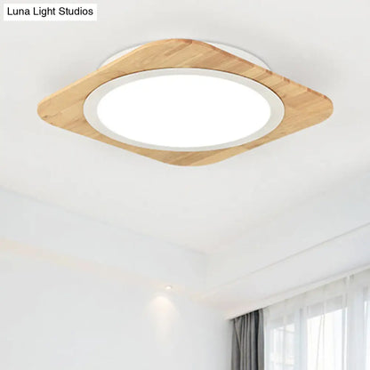 DecorBites™ DecorBites™ Wooden Nordic Style Child Bedroom Ceiling Lamp in Beige
