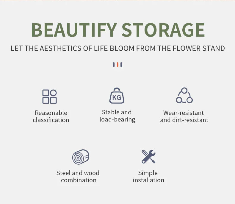 Wooden Plant Stand Shelf Tiered Flower Pot Display