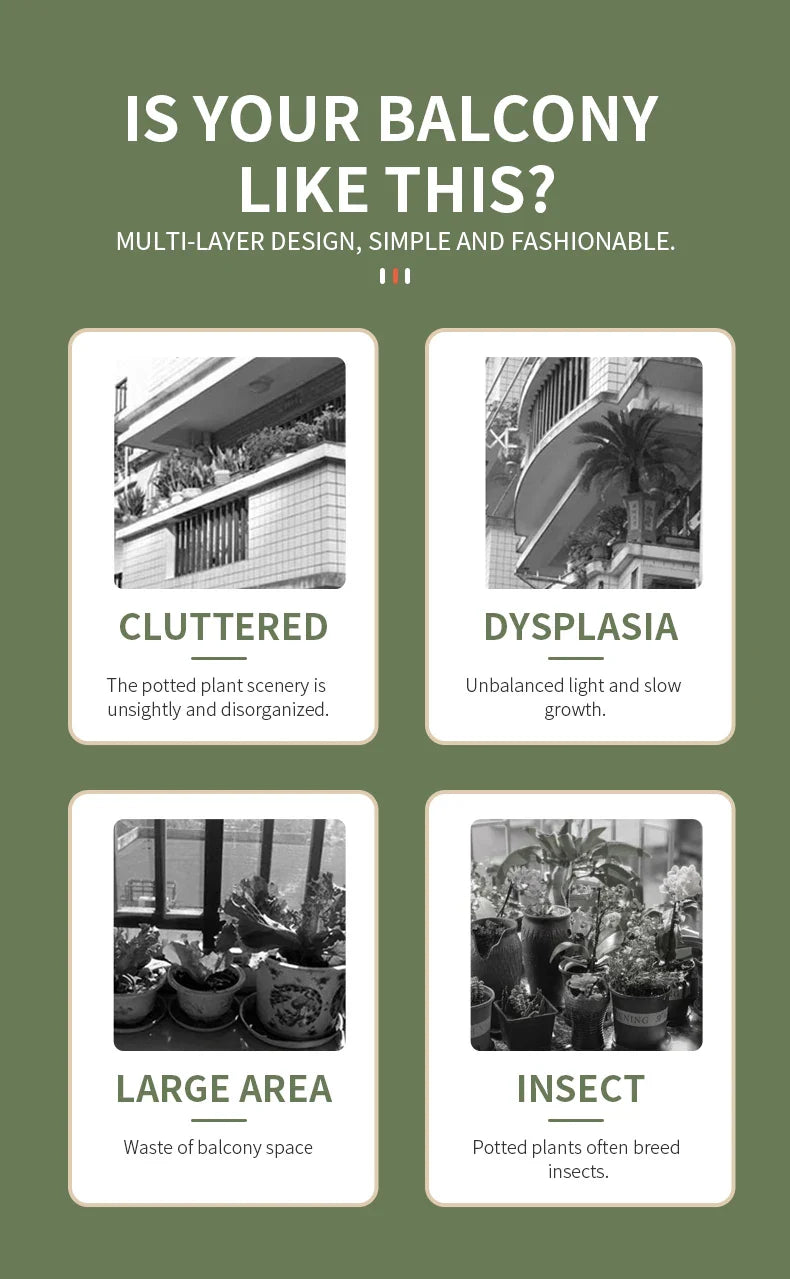 Wooden Plant Stand Shelf Tiered Flower Pot Display