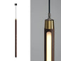 Wooden Simplicity LED Pendulum Light - Stylish Pole-shaped Bedside Pendant Fixture