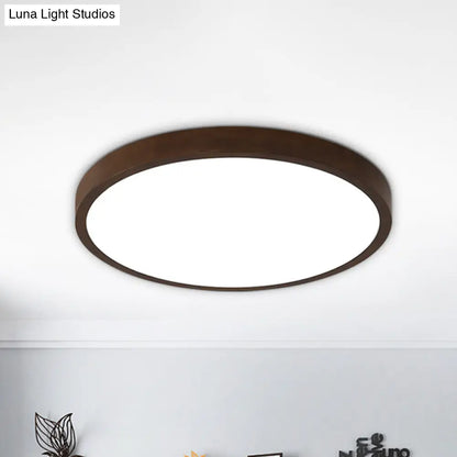 DecorBites™ DecorBites™ Wooden Wonder: Nordic Round Flush Ceiling Light in Warm/White/Natural Light with LED Technology - Available in 12"/16"/19.5" Widths