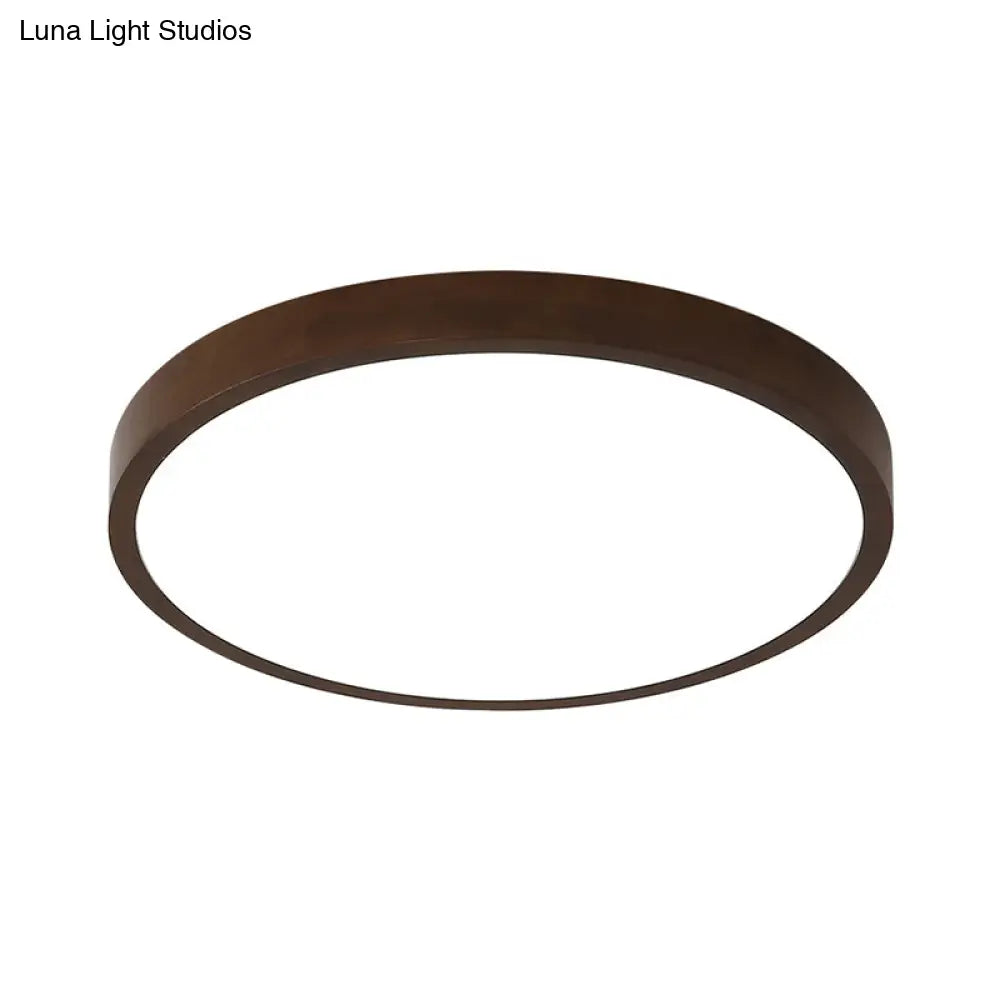 DecorBites™ DecorBites™ Wooden Wonder: Nordic Round Flush Ceiling Light in Warm/White/Natural Light with LED Technology - Available in 12"/16"/19.5" Widths